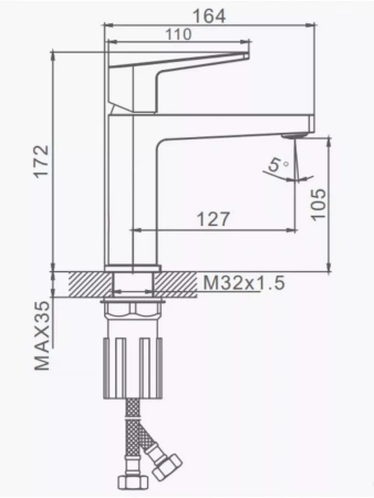 Смеситель Splenka для умывальника S04.10.06