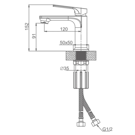 Смеситель Splenka для умывальника S30.10.09