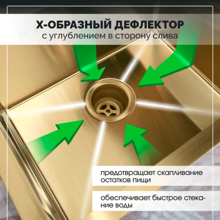 Мойка из нержавейки 50х50 