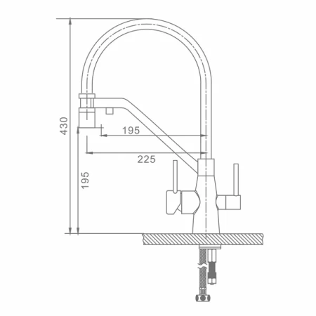 Смеситель Raglo для кухни со съемным гибким изливом R80.62.05