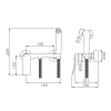 Смеситель Splenka настенный с гигиеническим душем S54.51.03