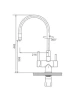 Смеситель Splenka для кухни с гибким изливом с подключением фильтра S70.64.09