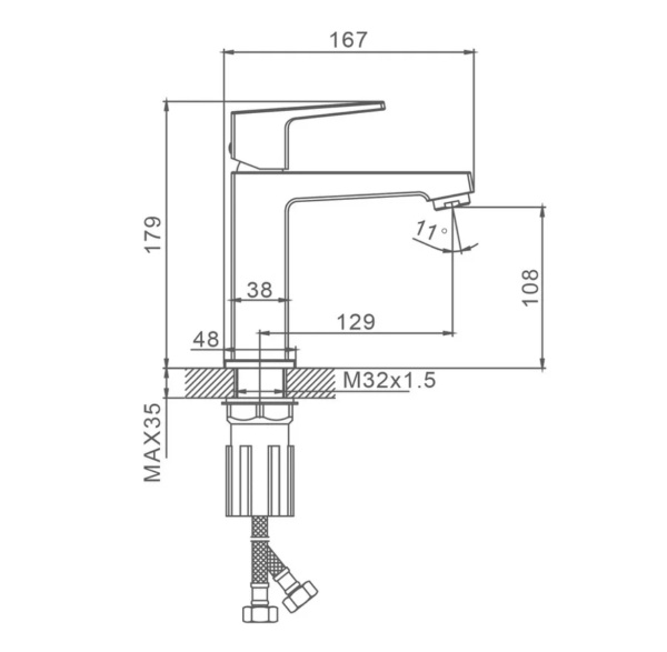 Смеситель Splenka для умывальника S01.10.06