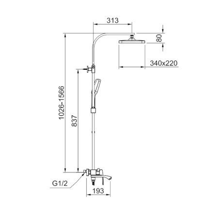 Душевая система Raglo для ванны и душа 